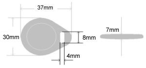 RFID proximty keytag dimensions